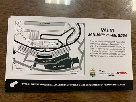 daytona rolex 24 parking pass